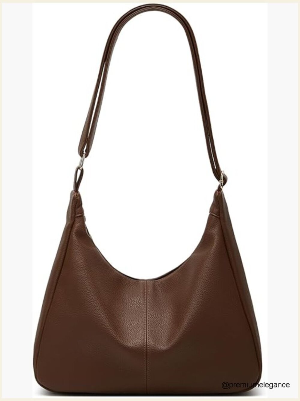 Slouchy PU Leather Hobo Bag Crossbody Shoulder Tote Handbag